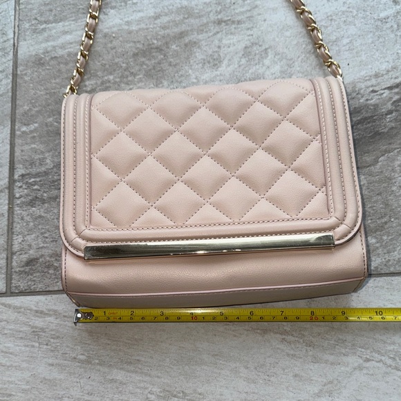 Aldo- Light pink-  Elegant Quilted Chain Shoulder Bag - Picture 10 of 16